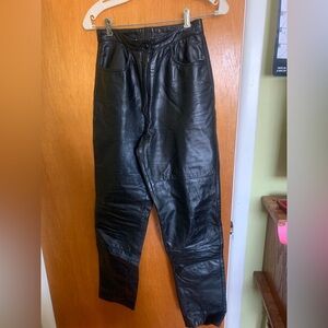 Black Leather Pants Vintage
